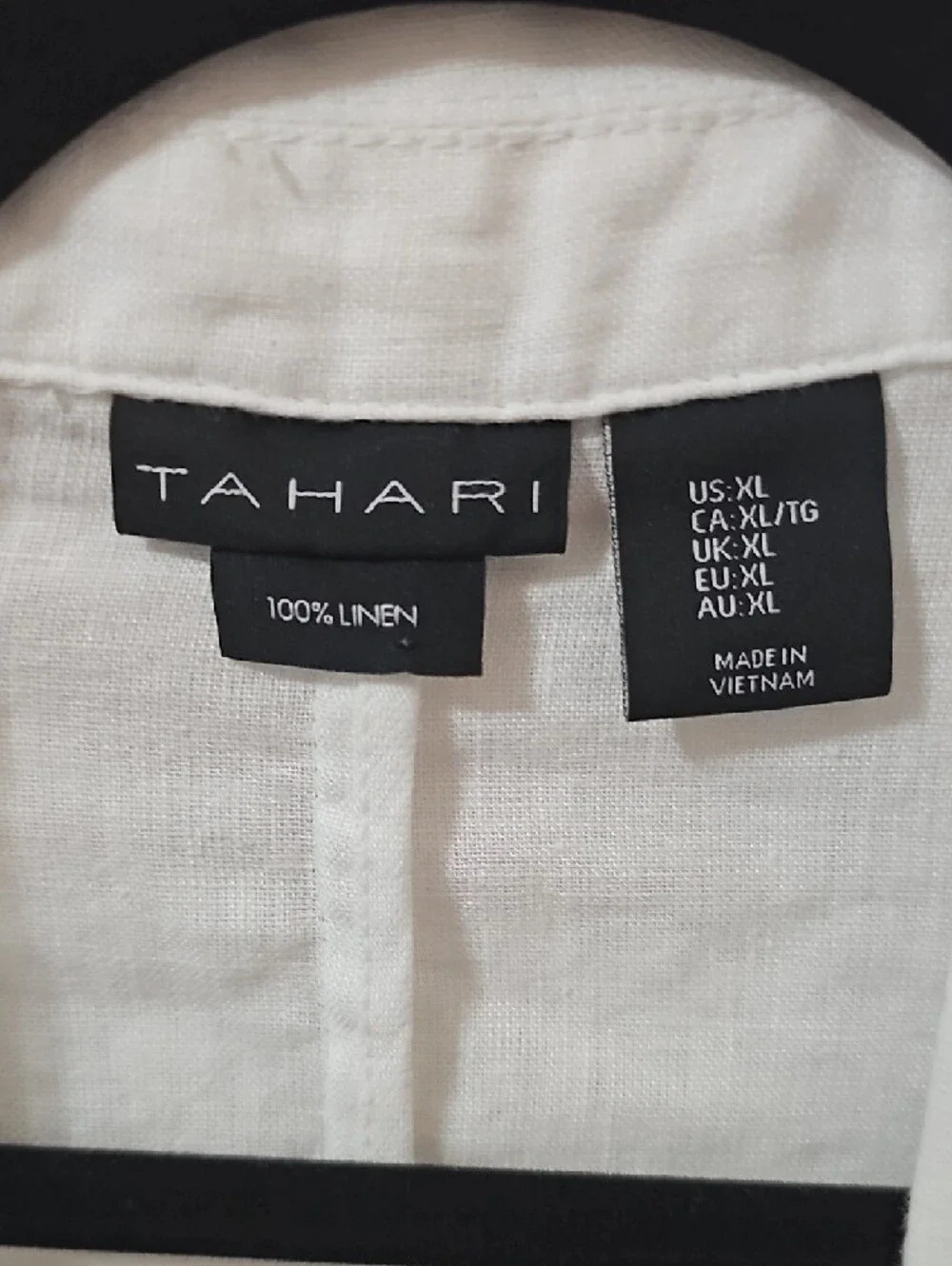 Tahari White Linen Sleeveless Blazer Vest - Picture 2 of 8